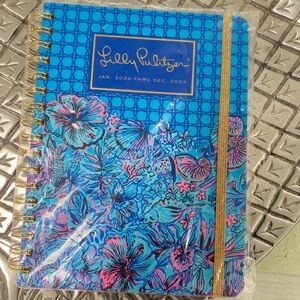 Lilly Pulitzer Vibrant Blue and Pink Floral Notebook